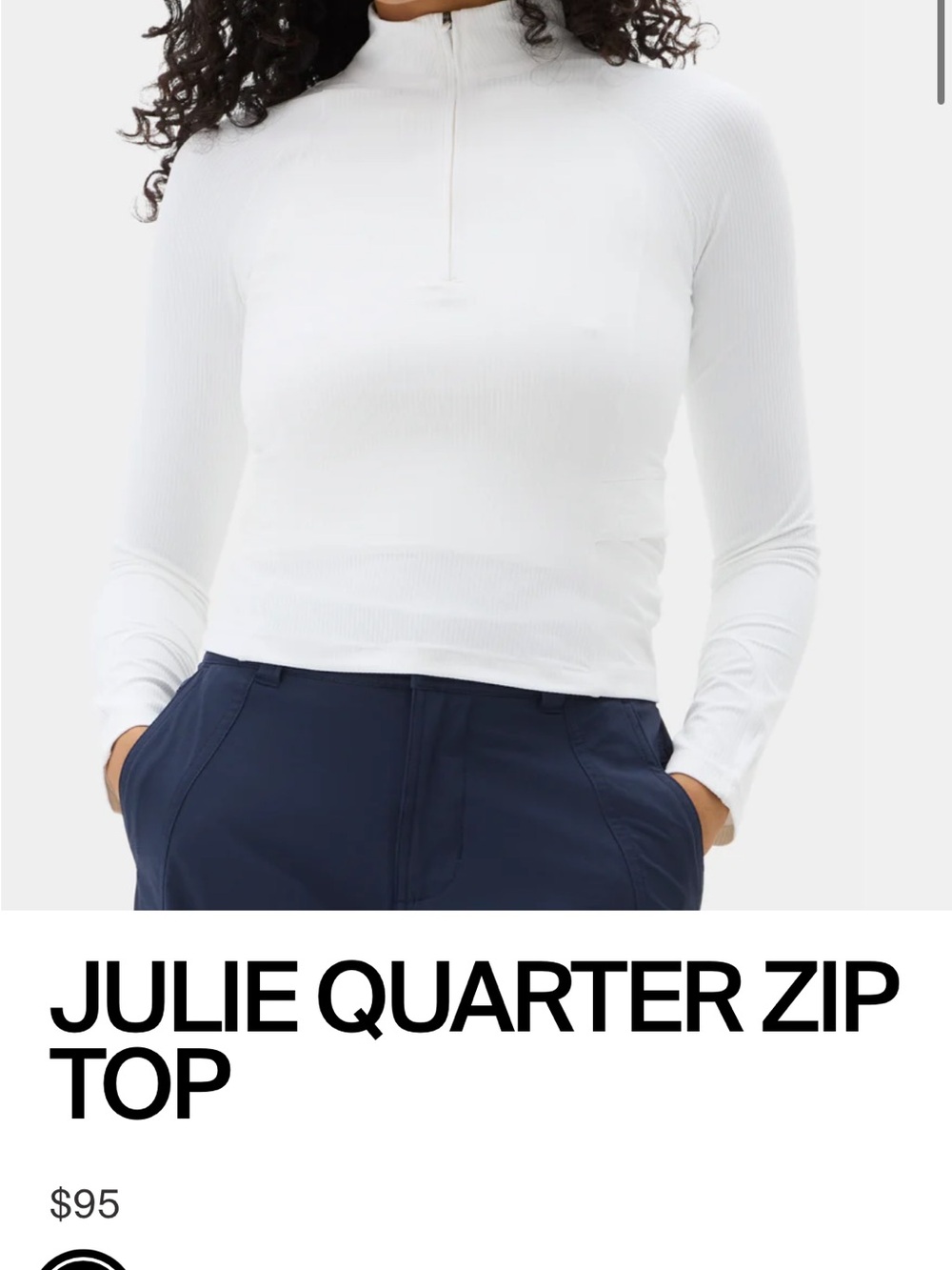 NWT Half days Julie Quarter Zip Top